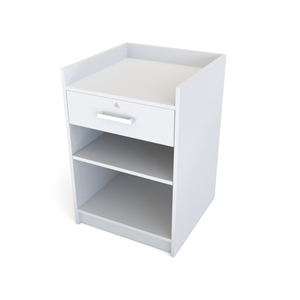 Mostrador de Caja Moderno y Duradero de Melamina MDF Blanco Personalizado para Supermercado con 3 Cerraduras - Product Image 5