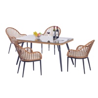 Sofa de patio en rotin personnalisé moderne Ensembles de jardin Chaise de luxe Chaise d'extérieur Chaise d'extérieur en rotin