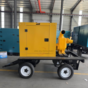 Générateur de pompe à eau portable 25KW, 40KW, 60KW, 100KW pour la lutte contre les inondations et la lutte contre les incendies, pompe mobile auto-amorçante - Product Image 4