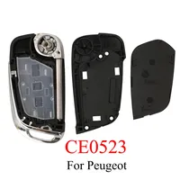 Coque de clé de voiture télécommandée modifiée à 2/3 boutons pour Peugeot 107 207 307 307S 308 407 607 Citroën C2 C3 C4 Fob VA2/HU83 Ce0523