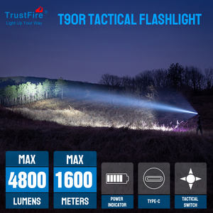 ไฟฉาย TrustFire T90R LED แบบชาร์จไฟได้ พกพาสะดวก ระยะไกล 1.6 กม. ไฟฉาย LED สำหรับกิจกรรมกลางแจ้ง ล่าสัตว์ และค้นหา - Product Image 2