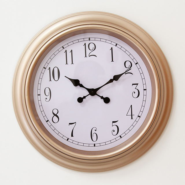20 Inch Art Deco European Style Large Hanging Quartz Silent Wall Clock with Needle Display Modern Fashionable Plastic Design