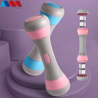 Ensemble d'haltères réglables 2026 violet et gris, remplissables d'eau, pour la remise en forme à domicile et les entraînements en voyage OEM