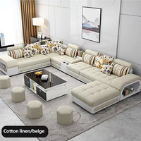 Canapé Démontable et Lavable avec Housses Amovibles, Canapé Modulable Moderne pour Salon, Mobilier Familial Confortable
