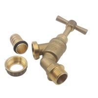 Robinet à bavette union en laiton fileté de 1/2 "avec double clapet anti-retour pour machine à laver murale