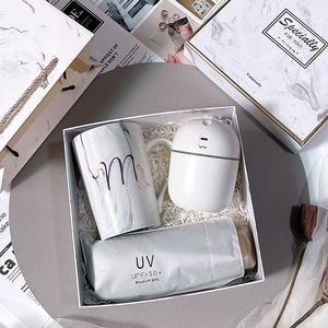 Coffret Cadeau d'Entreprise Ventilateur d'Été en Céramique Minimaliste Moderne avec Sérigraphie et Protection UV pour Cadeaux de Réunion Annuelle d'Entreprise - Product Image 2