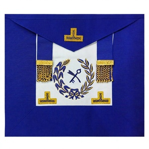 Masonic Regalia Craft Grand Undress Delantal Logotipo bordado a mano y ropa Premium de tres niveles - Product Image 1