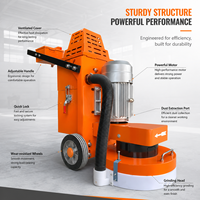 Machine de polissage de sol en béton humide et sec à moteur, haute efficacité, OEM/ODM, fournie directement par l'usine