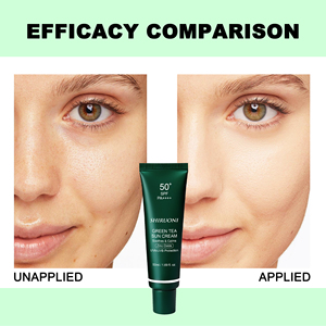 Protetor Solar Natural para a Pele com Chá Verde SPF 50, Creme Protetor Solar para Mulheres, Marca Privada OEM - Product Image 5