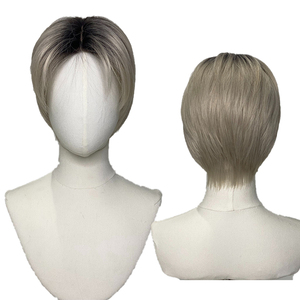 <span class=keywords><strong>Peluca</strong></span> Corta Negra Natural para <span class=keywords><strong>Hombre</strong></span>, <span class=keywords><strong>Peluca</strong></span> Sintética Hecha a Máquina para <span class=keywords><strong>Cosplay</strong></span>, Uso Diario y Fiestas, Venta al Por Mayor - Product Image 1