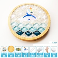 Kit de bricolage pour dessous-de-verre en mosaïque de dessins animés pour enfants et maternelles, à assembler soi-même