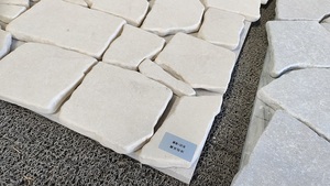 Carreaux de Revêtement de Sol Extérieur Naturels en Pierre de Marbre <span class=keywords><strong>Beige</strong></span> Adoucie et <span class=keywords><strong>Calcaire</strong></span> Jaune Décoratif à Opus Incertum - Product Image 6