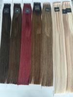 Extensions de cheveux humains 100% naturels, alignées sur les cuticules, à trame plate, qualité supérieure, double épaisseur, vente en gros