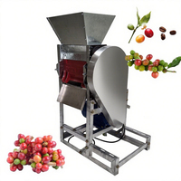 Automatische machine voor het pellen, schillen en ontvellen van verse koffiebonen