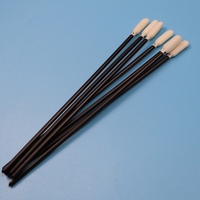 Éponge de nettoyage extra longue de 6,5 pouces avec manche noir, sans peluches, pour le nettoyage automobile et les applications en salle blanche (imprimantes, etc.)