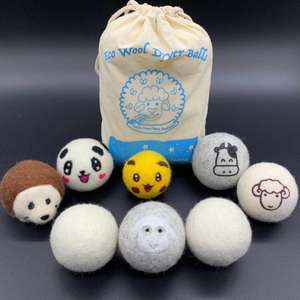 Boules de séchage écologiques Taixiang 100% laine (6-10 cm) - Couleurs gris/blanc pour usage domestique - Product Image 4