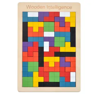 Hochwertige Logik-Thinking-Trainings figuren Brain Gaming Building 3D-Puzzleblöcke Holz puzzles