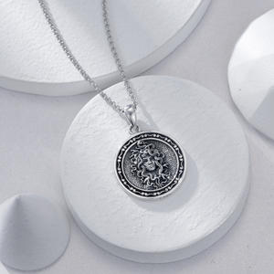 Древняя Греция ювелирные подарки 925 Серебряная медуза кулон греческая мифология Медуза ожерелье для мужчин - Product Image 5