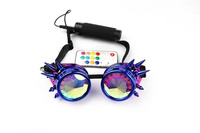 Mode LED Kaléidoscope Lunettes Plus de 350 Modes Lumières Intenses Lunettes DJ Rave Costume Party Halloween Lunettes