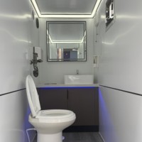Toilettes portables modernes personnalisées, remorque de luxe mobile durable pour camping extérieur, remorque sanitaire, remorque WC