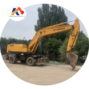 Excavadora de ruedas Hyundai 210 usada 210W-7 modelo 2018 21 toneladas peso operativo bomba de motor incluida calidad confiable buena - Product Image 1