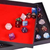 Boîte à dés hexagonale en bois et carton multicolore pour Dungeons and Dragons RPG, logo personnalisé, cadeau de Noël