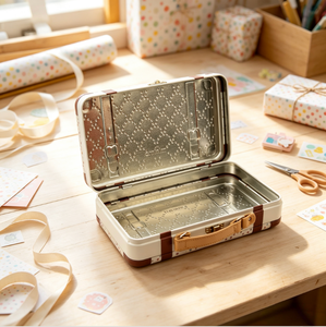 Caja de Lata con Asa Reciclable Personalizada, Cajas de Embalaje para Regalos, Dulces, Galletas, Manualidades, Té, Juguetes - Product Image 2