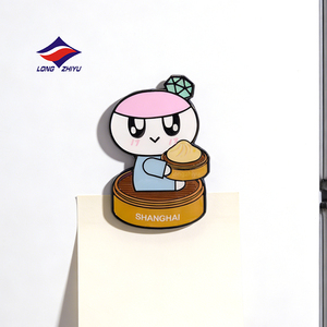 แม่เหล็กติดตู้เย็นโลหะส่วนตัว Longzhiyu 20 ปี แม่เหล็กติดตู้เย็นโลโก้ของคุณเอง สติ๊กเกอร์ติดตู้เย็น แม่เหล็กติดตู้เย็นเคลือบอ่อนลายราเมน - Product Image 2