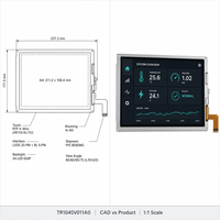 Module d'écran tactile LCD résistif 10,4 pouces 800x600 SVGA LVDS 20 broches 450 Nits 4 fils RTP large plage de température pour affichage industriel