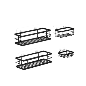 Étagères murales adhésives de salle de bain pour caddie de douche porte-shampooing <span class=keywords><strong>wc</strong></span> organisateur panier cuisine assaisonnement étagère de rangement support - Product Image 6