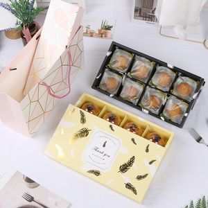 Bunte neue Designs Basis und Deckel Danke Macaron Cupcake Schokoladen papier Food Box mit Taschen - Product Image 2