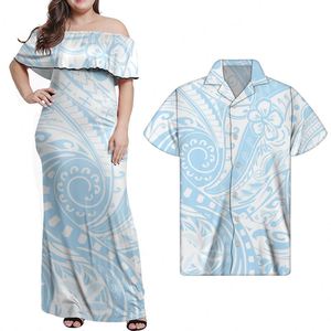 Robes blanches d'église Robes pour femmes Vêtements pour îles d'Asie et du pacifique Vêtements pour couples à imprimé tribal polynésien Vêtements de fête - Product Image 2