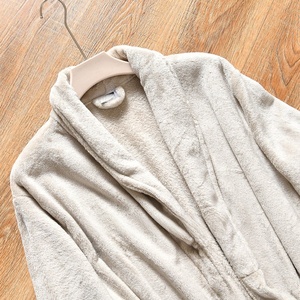 BODHANA <strong>Wholesale</strong> ODM Comfortable Coloured Coral Fleece Robe Adults Soft Thermal Breathable Home Hotel Use Winter Spring - Product Image 3