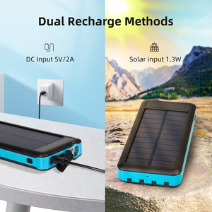 Chargeur de batterie sans fil portable 10000mAh Banque d'énergie solaire et centrale électrique compatible avec la fonction d'affichage <span class=keywords><strong>iPhone</strong></span> et Samsung - Product Image 2