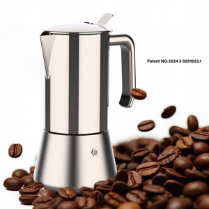 Cafetière à expresso en acier inoxydable 4 tasses pour cuisinière à gaz et à induction, cafetière Greca, <span class=keywords><strong>percolateur</strong></span> - Product Image 6
