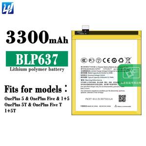 แบตเตอรี่โทรศัพท์มือถืออัจฉริยะ BLP637 3.85V 3300mAh สำหรับ <span class=keywords><strong>OnePlus</strong></span> FIVE 1 + 5 <span class=keywords><strong>OnePlus</strong></span> FIVE T 1 + 5T เปลี่ยนแบตเตอรี่โทรศัพท์ - Product Image 2