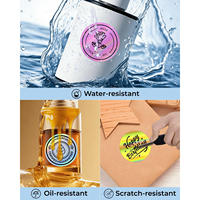 Étiquettes autocollantes holographiques arc-en-ciel, hologrammes thermiques directs, argent, or, rose, violet, autocollants ronds de 2 pouces, rouleau pour aliments, cadeaux