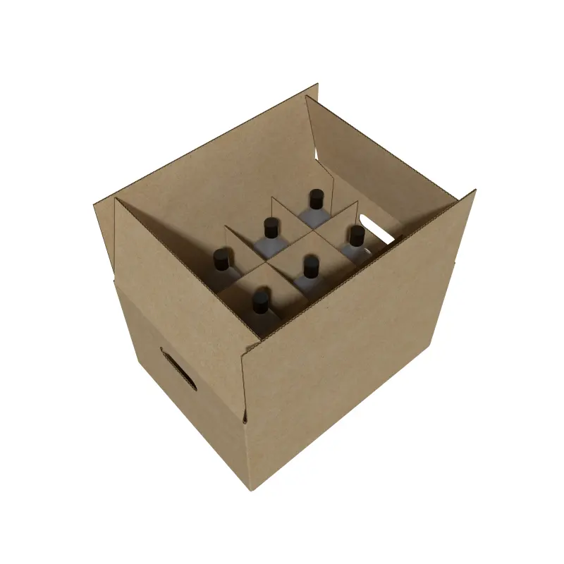 Kundendefinierter 6 Flaschen Weinkarton Energiegetränke-Schachteln kohlensäuregetränke-Verpackungsbox mit Logo für Versand in Teilen