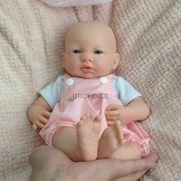 Authentische Realistische Silikon-Neugeborenenpuppe mit Rötlichen Wangen Gewichtete Therapeutische Geschenkpuppe