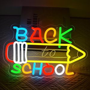 Back To School neon <b>sign</b> LED indoor hanging ambient light shop <b>sign</b> wall decoration light entrance indicator light luminous <b>sign</b> - Product Image 6