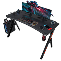 Table de jeu moderne pour bureau à domicile Grande table de jeu en fibre de carbone Porte-gobelet pour salle de jeux Salon Bureau d'ordinateur