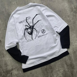 Sudaderas con Capucha de Estilo Urbano, Personalizadas con Impresión Digital, de Seda/Algodón, Largas, con Efecto Desgastado, Estilo Hip Hop, para Hombre - Product Image 3