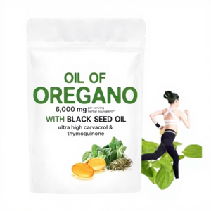 Capsules d'huile d'origan VitaSpring, compléments alimentaires en fibres, 6000 mg, huile d'origan naturelle biologique, capsules molles d'huile de graines noires - Product Image 1