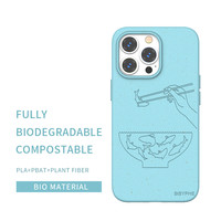 Pour mobile couverture arrière logo iphone 12 11 13 14 15 pro max plus coque de téléphone personnalisée 100% biodégradable