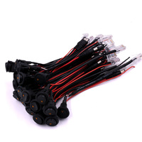Kabel Ethernet RJ45 ke Kabel Daya DC dengan Sakelar Bulat On/Off, Kabel Power Over Ethernet 12V dengan Tombol Tekan untuk CCTV, Kamera IP