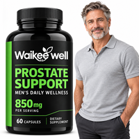 Capsules en gros sous marque privée de Palmier nain, Graines de citrouille et Extrait de Pygeum 850mg pour le soutien de la prostate masculine, la santé urinaire et la vessie