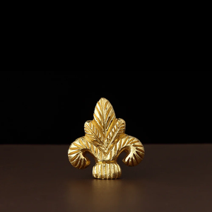 Pomo de latón decorado con diseño Fleur de Lis para gabinetes, herrajes elegantes para muebles, armarios y cajones - Product Image 2