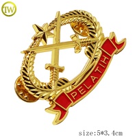 Émail de forme personnalisée logo étiquette de bouton en gros vêtements papillon fermoir épingle étiquettes pour manteau