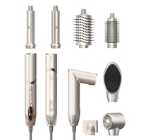 Ensemble de brosses à air chaud BLDC haute vitesse 7 en 1 avec écran LCD 1400W ionique pour boucler, lisser, sécher les cheveux, utilisation en salon, OEM