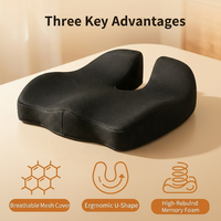 Coussin Orthopédique en Mousse à Mémoire de Forme pour Soulagement Hémorroïdaire et Prostatique, Rehausseur de Fessiers, pour Femmes Enceintes et Fauteuils Roulants, avec Logo Personnalisé – Vente en Gros